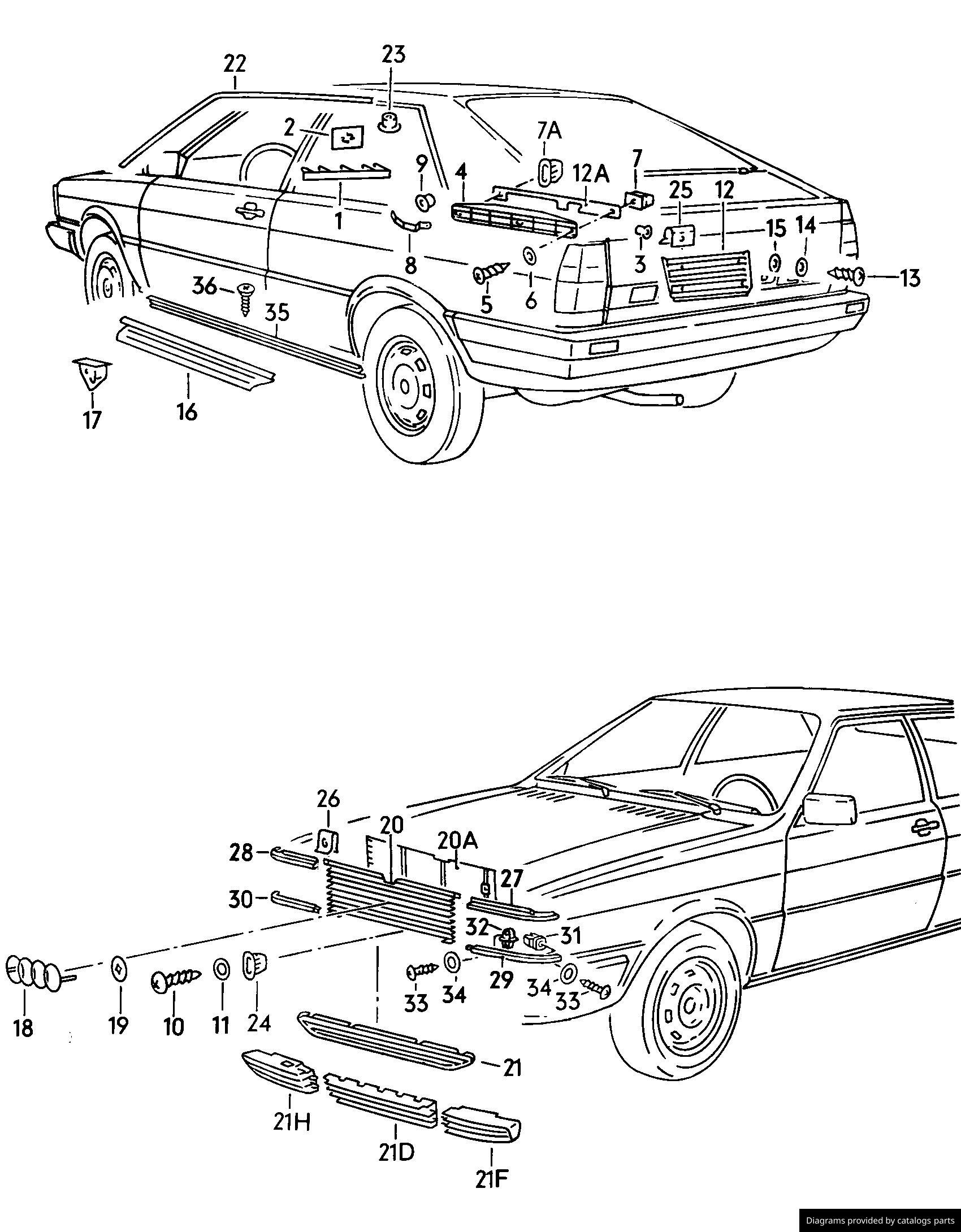 Car part diagram