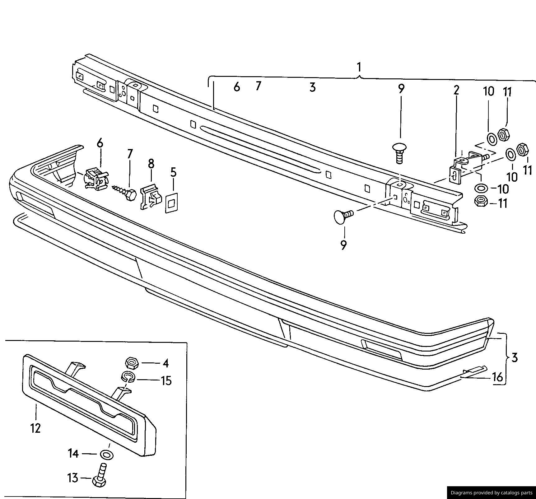 Volkswagen / Audi Bumper Carrier 861807132A LLLParts