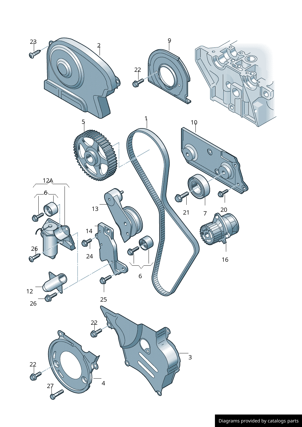Volkswagen / Audi Toothed Belt Guard 06D109123B LLLParts