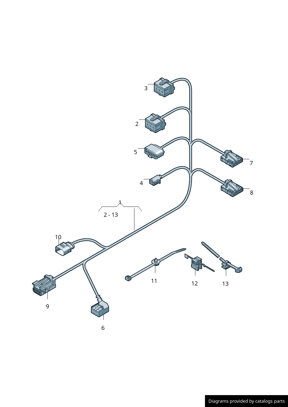 Audi Wiring Harness For Centre Console 4K2971685C LLLParts
