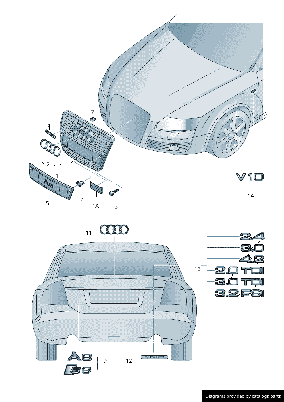 Car part diagram