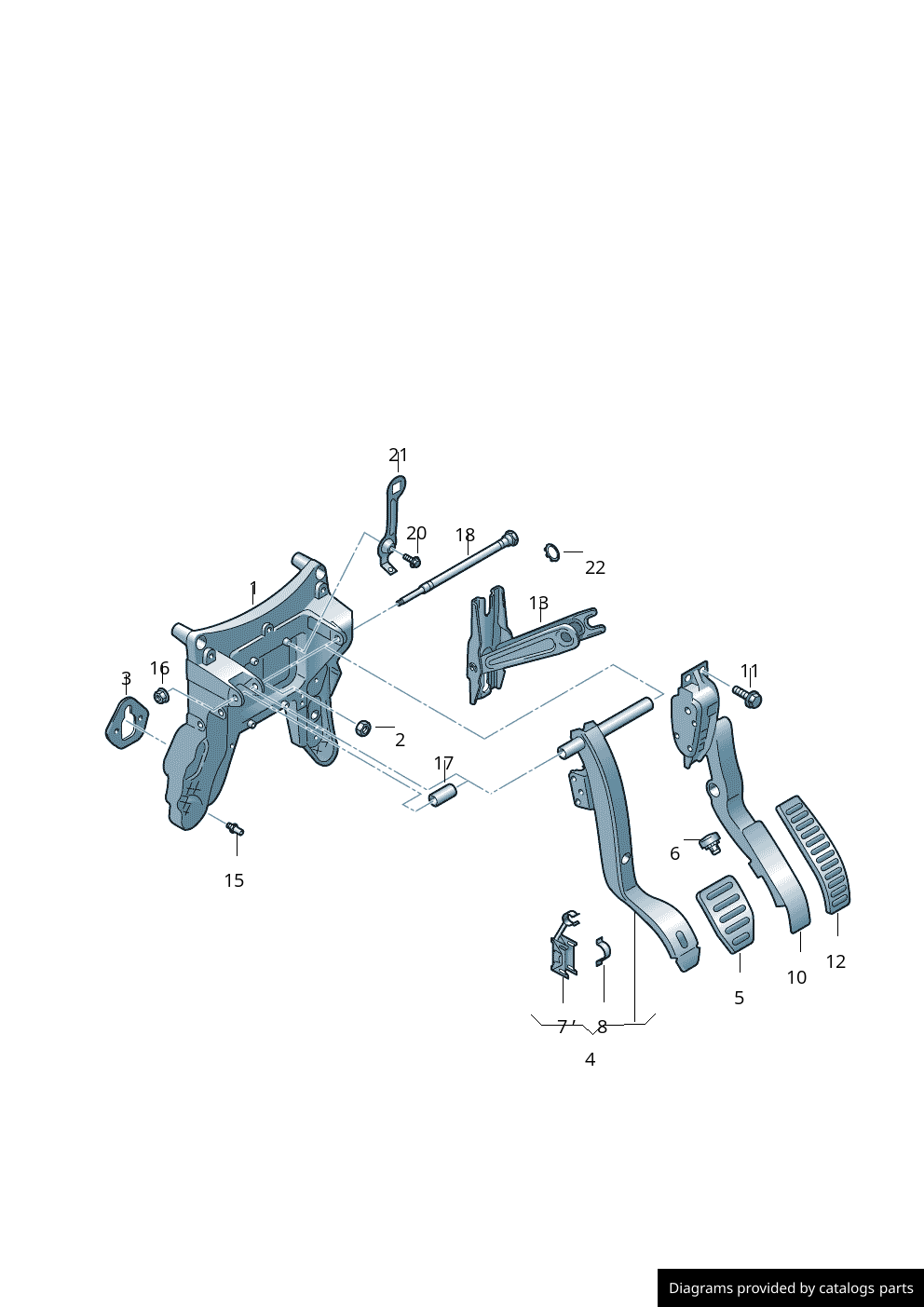 Volkswagen / Audi Accelerator Pedal WithElectronic Module 7L0723507D
