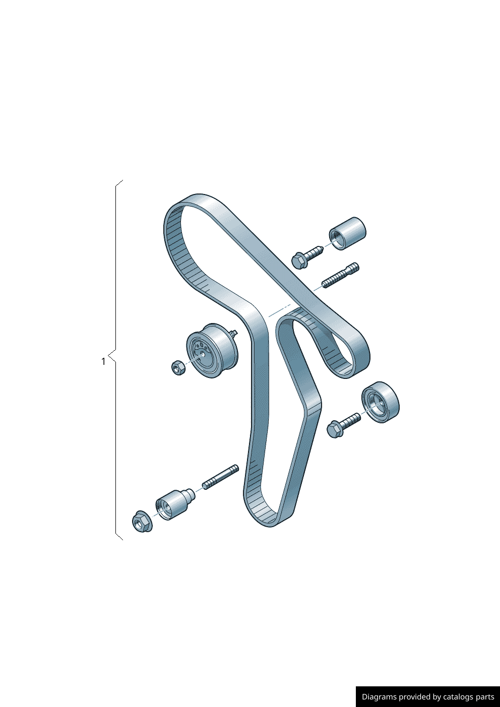 Volkswagen / Audi Repair Kit For Toothed Belt With Tensioning Roller