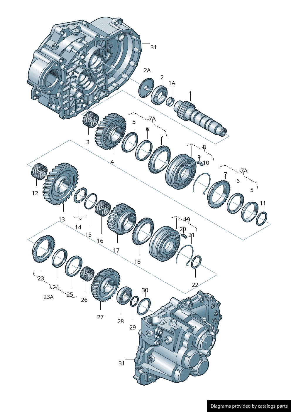 Volkswagen / Audi Output Shaft 02M311205BM LLLParts