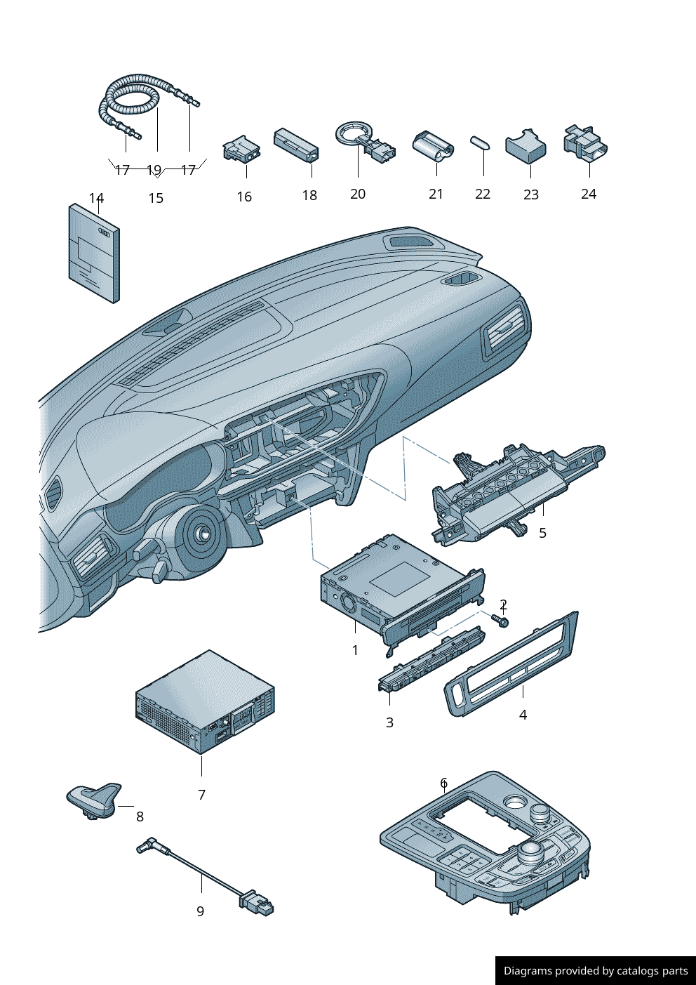 Audi Control Unit For InformationElectronics Mmi 3G + 4G0035678A LLLParts