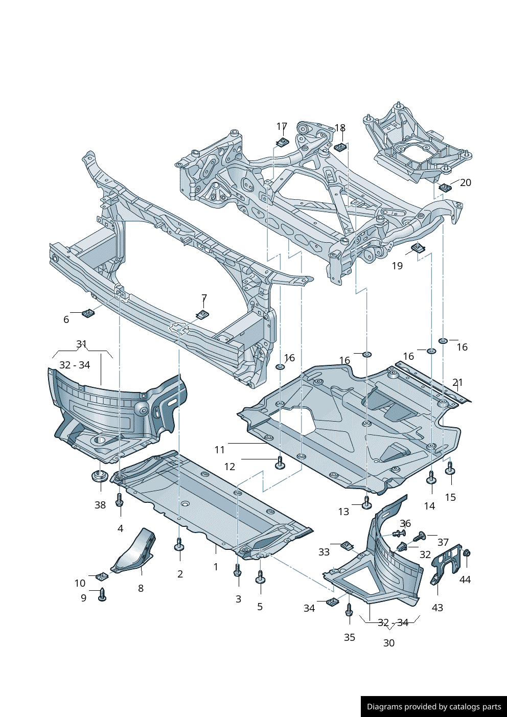 Audi Engine Undershield 4G0863822D - LLLParts