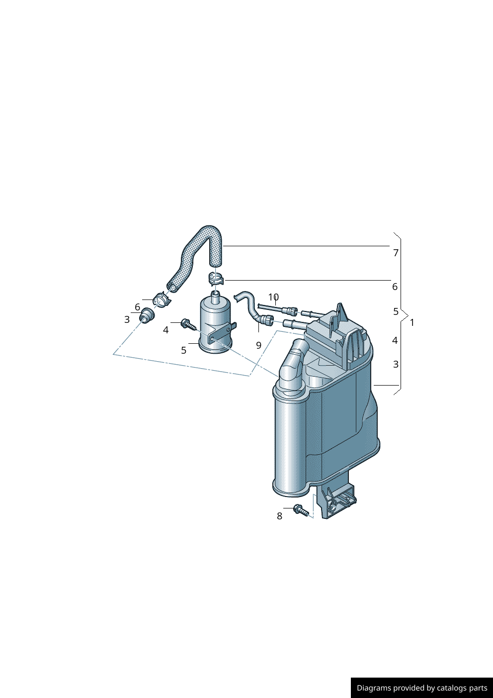 Volkswagen / Audi Activated Charcoal Container 5Q0201797D LLLParts