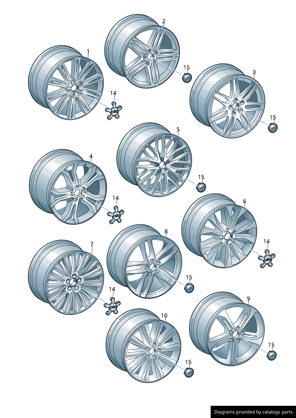Audi Aluminium Rim 4H0601025DA LLLParts
