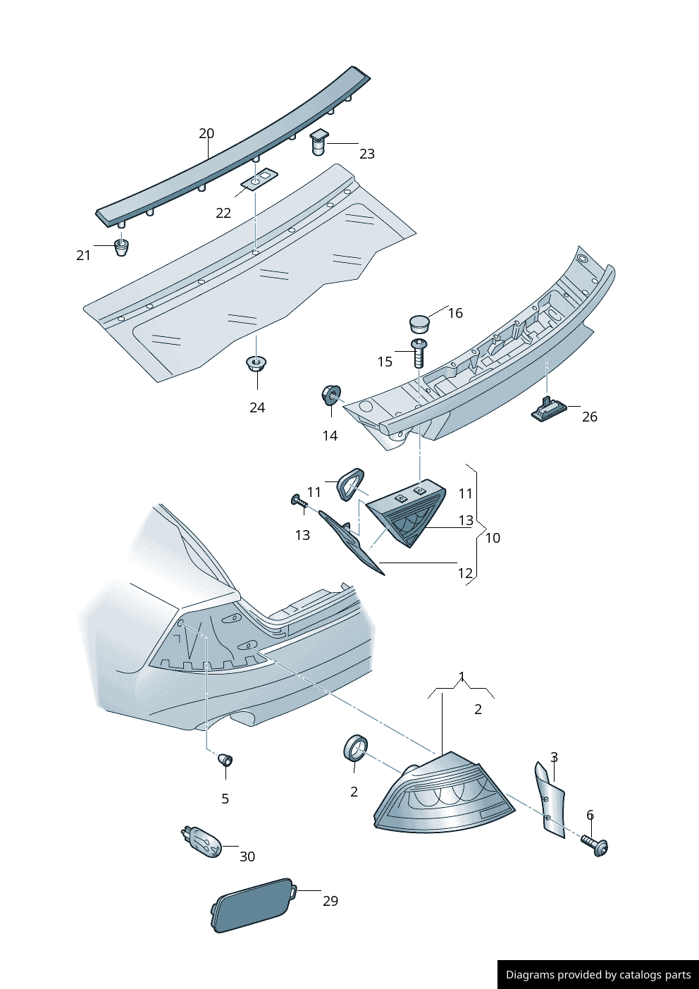 Audi Side Marker Light 4G8945071A LLLParts