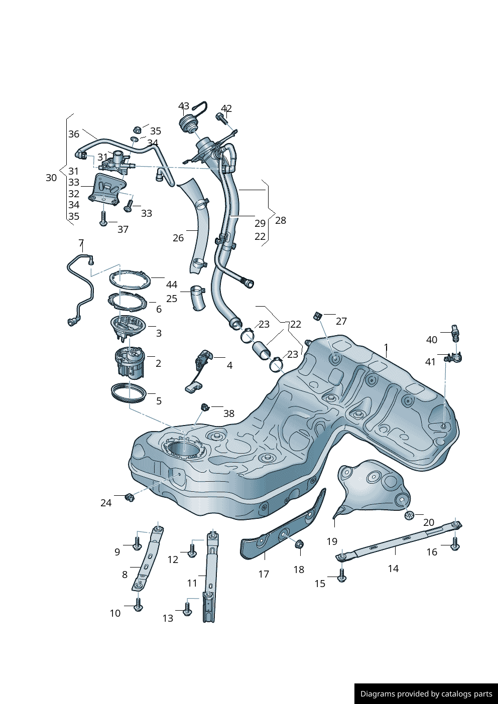 Audi Fuel Tank 4N0201075L LLLParts