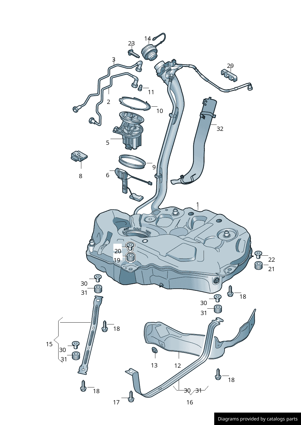 Audi Fuel Tank 8W7201060N LLLParts