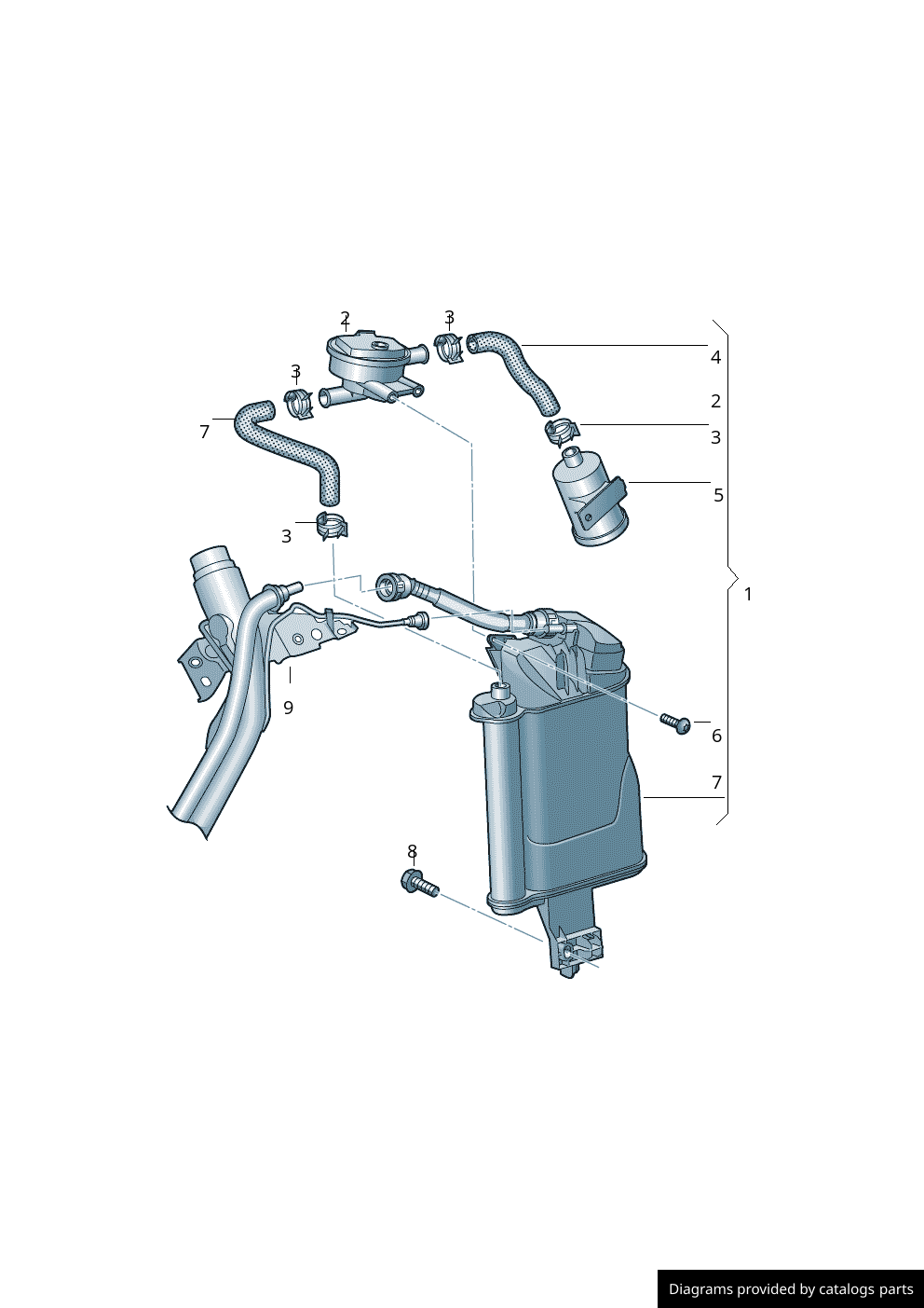 Audi Activated Charcoal Container 8S0201797B LLLParts