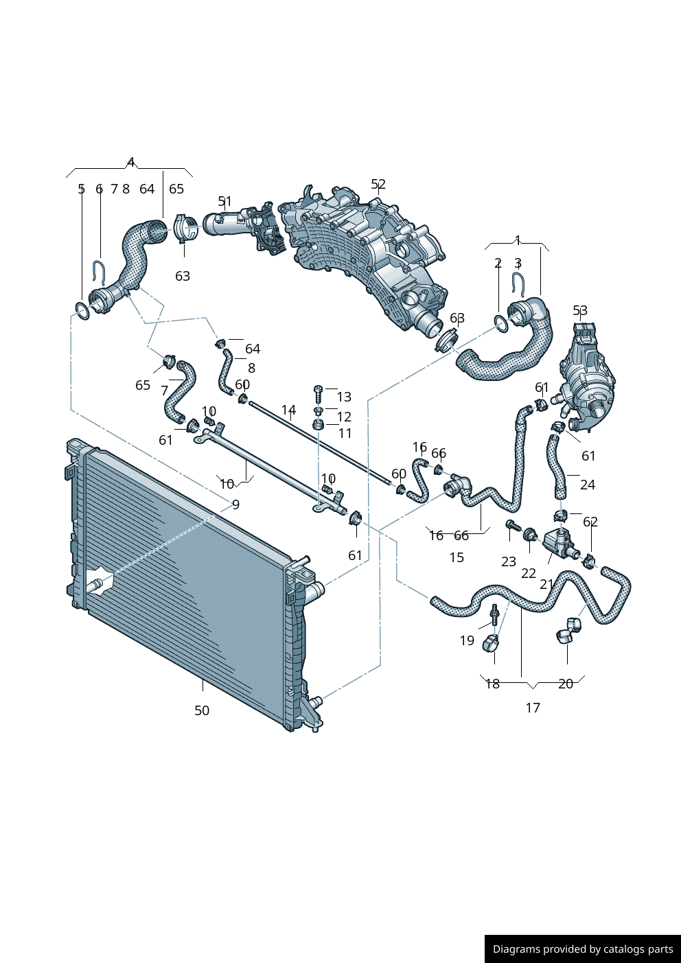 Audi Coolant Hose 4M0145566B - LLLParts