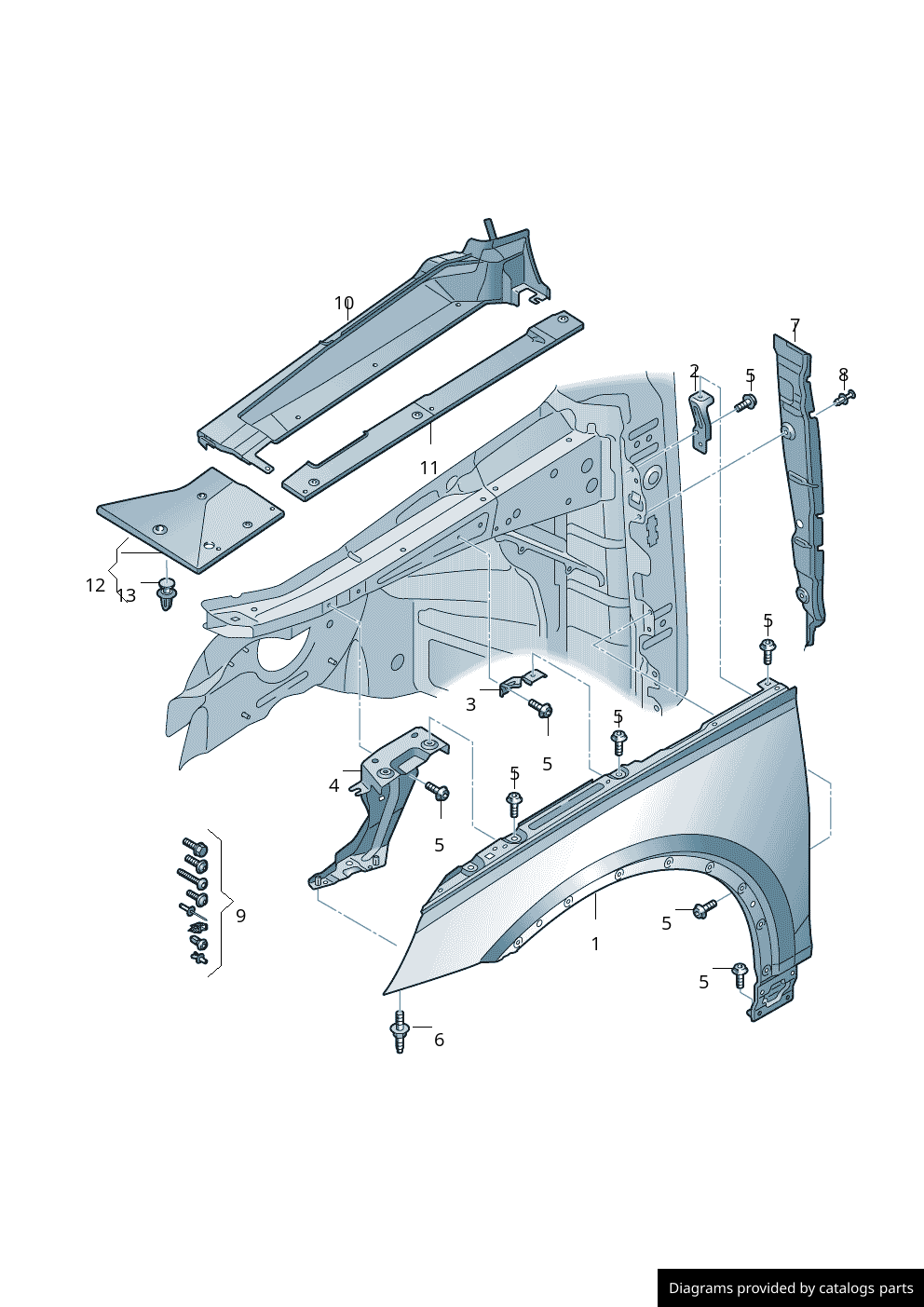 Audi Primed 80A821131ASTL LLLParts