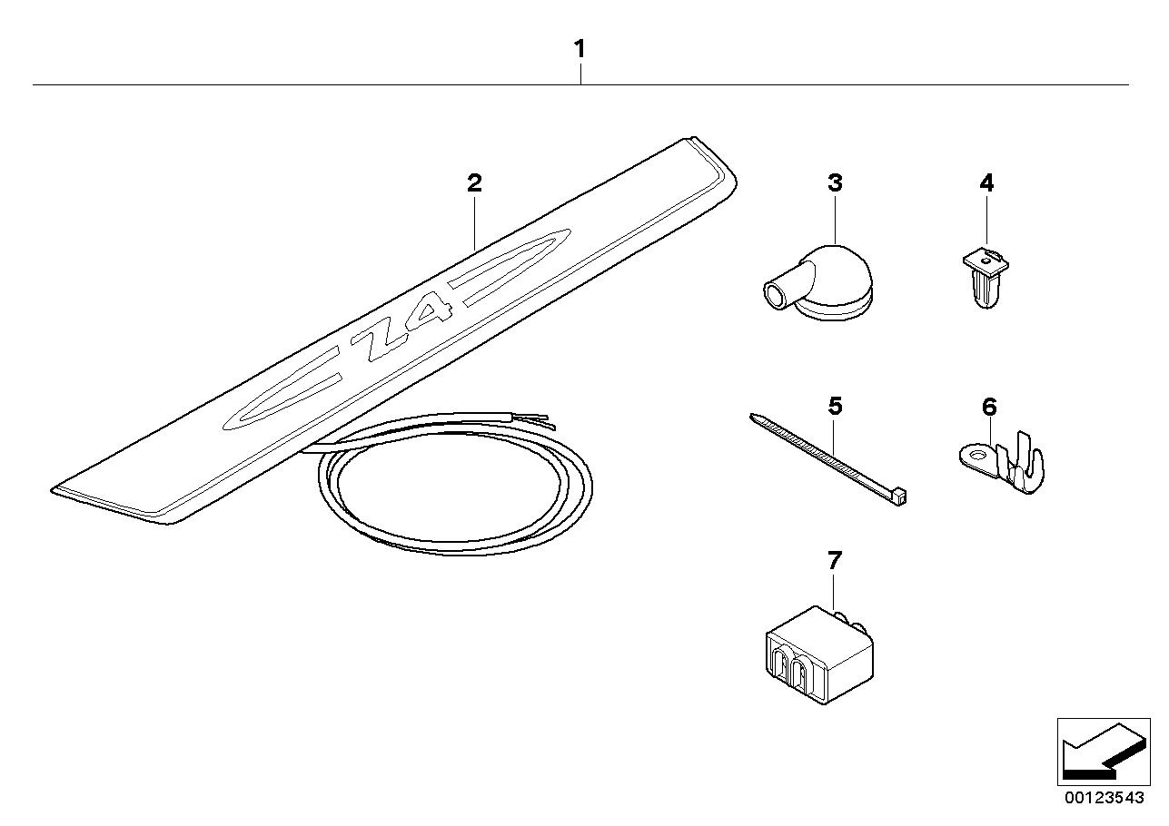 BMW Illuminated Door Sill Strip Retrofit Kit 51470302422 LLLParts