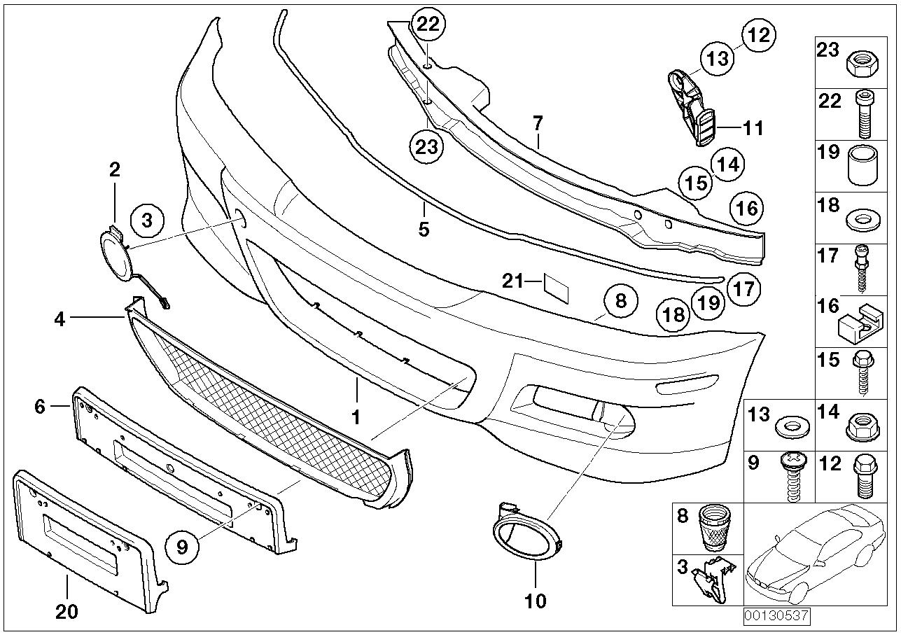 BMW Front Bumper Cover Genuine BMW 51117894990 LLLParts