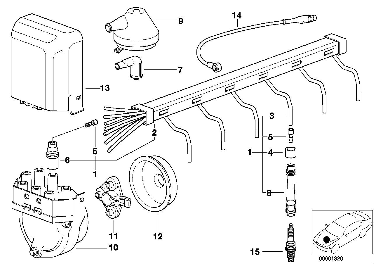 BMW Ignition Wiring 12121705719 LLLParts