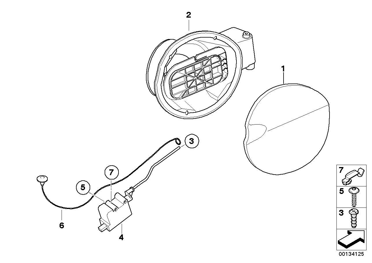 BMW Filler Flap Actuator 67116987633 LLLParts