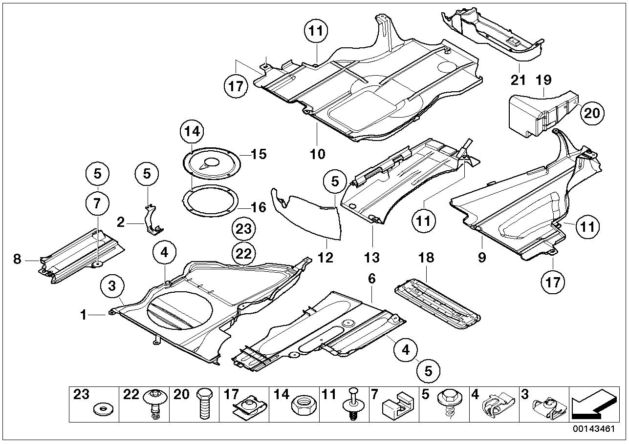 BMW Underfloor Coating Center 51718218123 - LLLParts