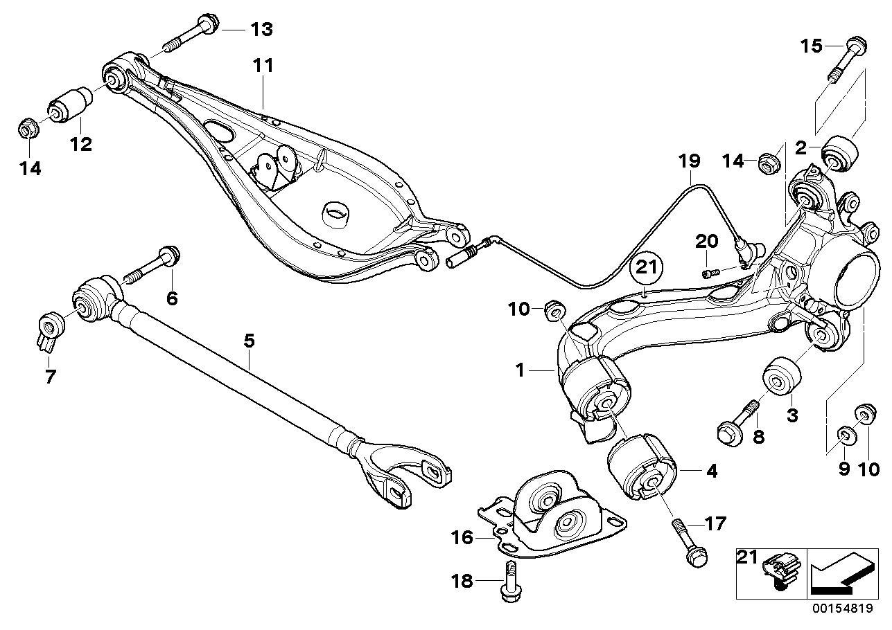 BMW Rear Suspension Eccentric Camber Adjustment Bolt Genuine BMW
