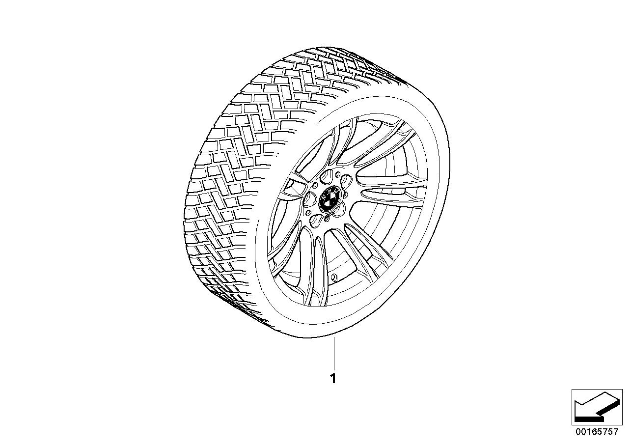 BMW Complete Alloy Wheel Winter 36110442728 - LLLParts