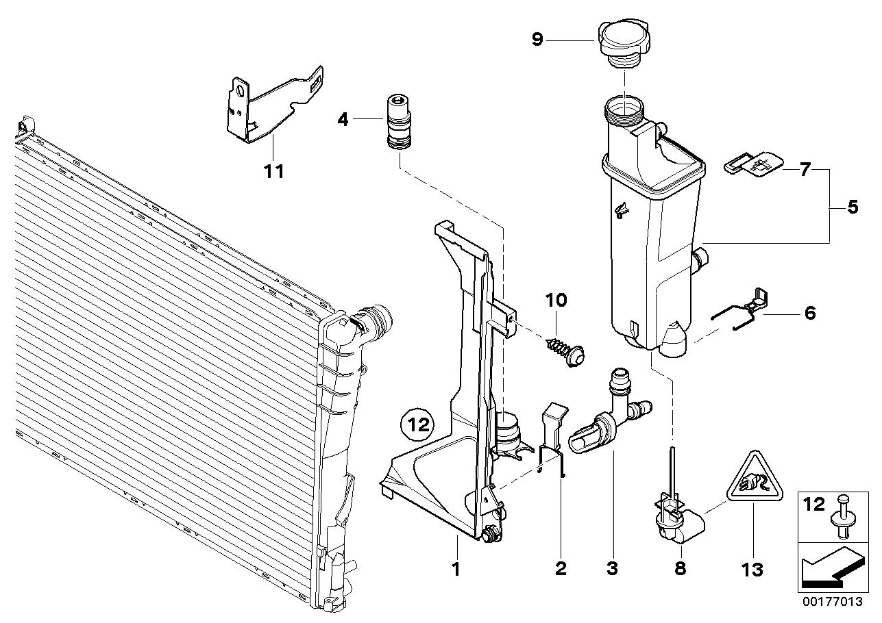 BMW Expansion Tank Mount Genuine BMW 17111438819 LLLParts