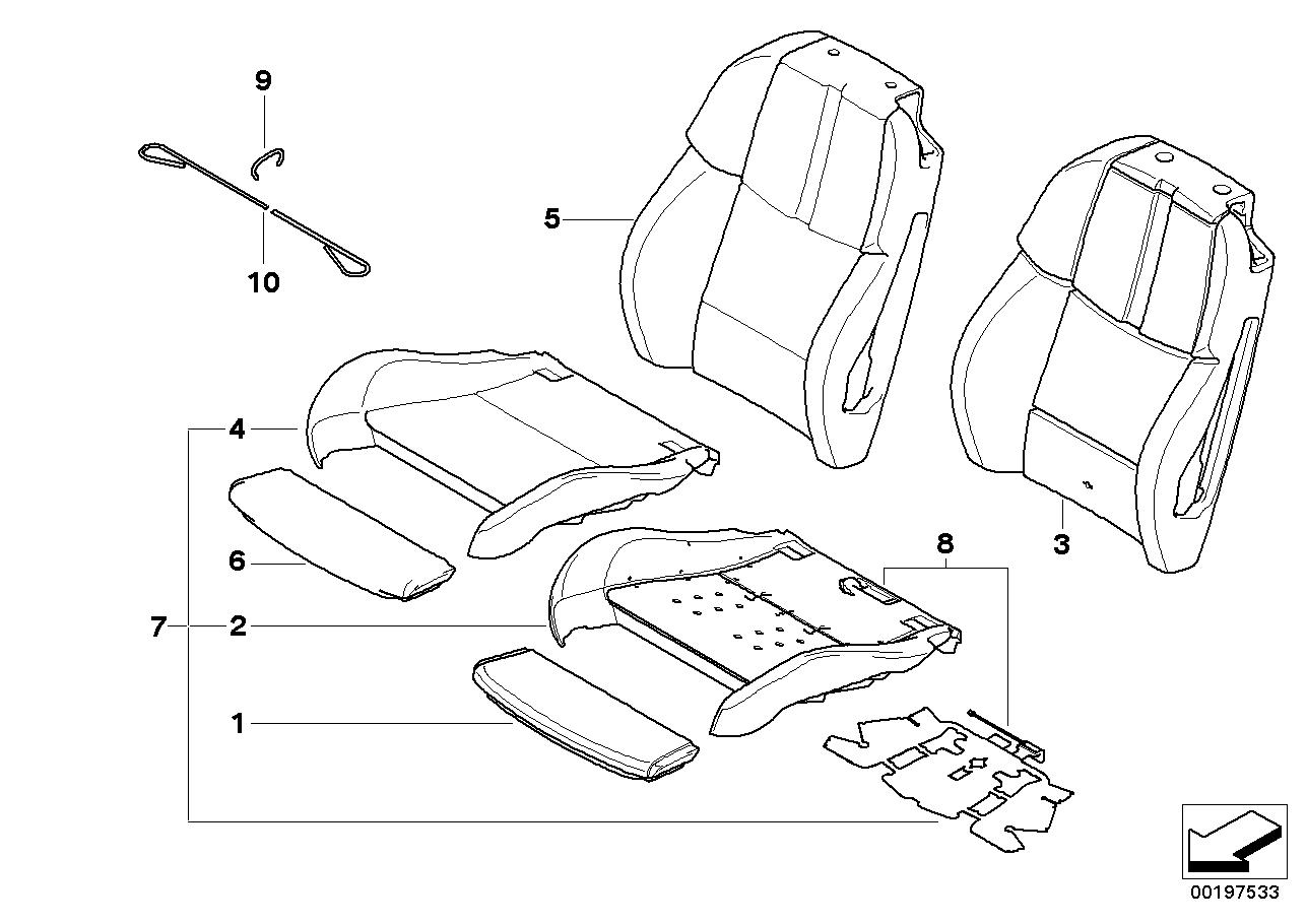BMW Seat Cover, Leather 52107843779 - LLLParts