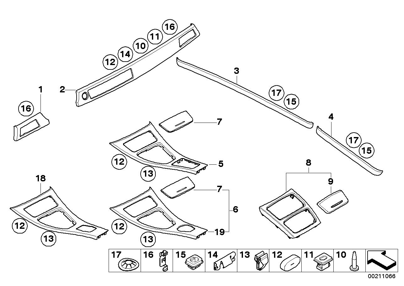 BMW Cover, Dashboard, Aluminium, Left 51459148070 - LLLParts