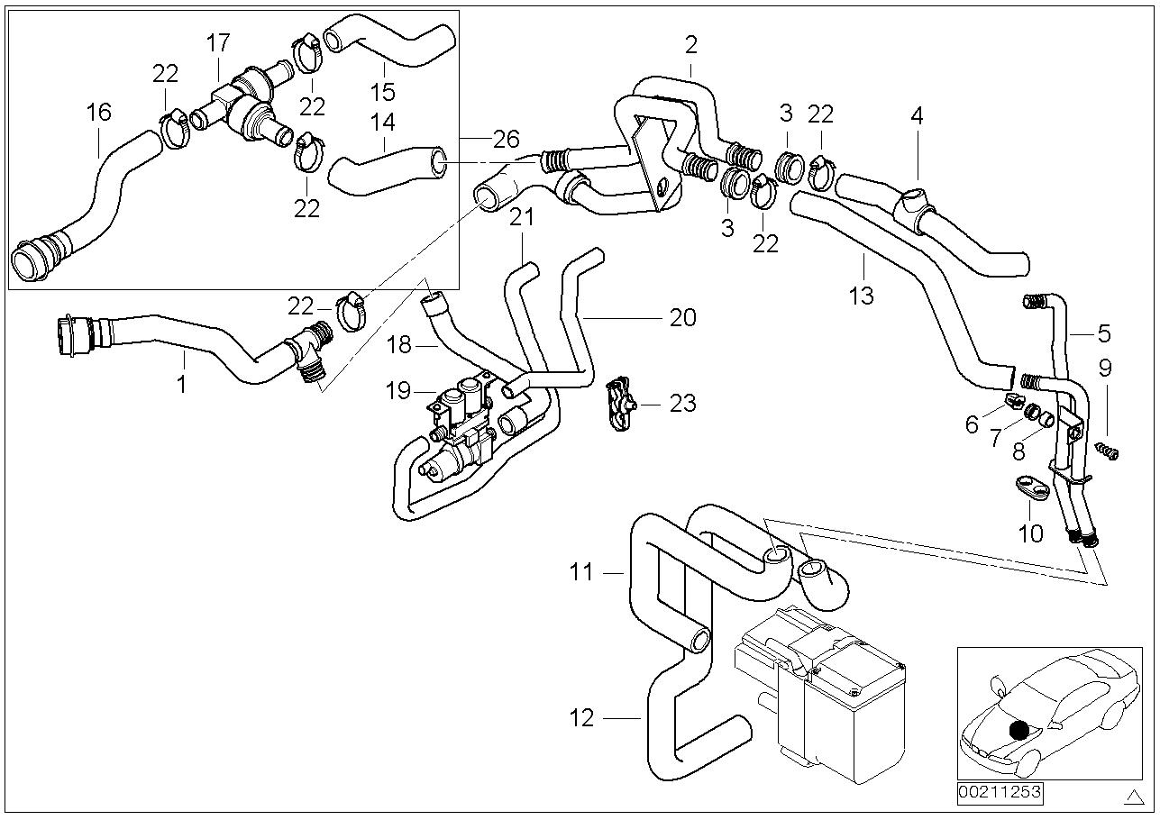 BMW Coolant Hose 64216904829 LLLParts