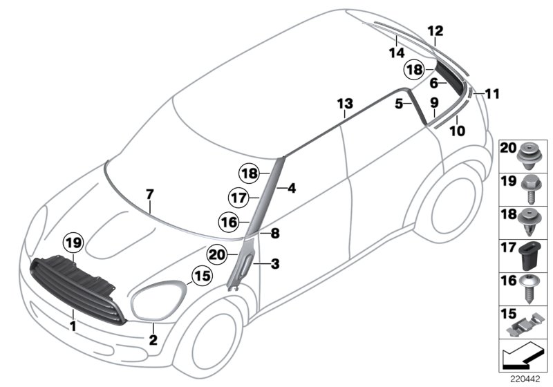 Car part diagram