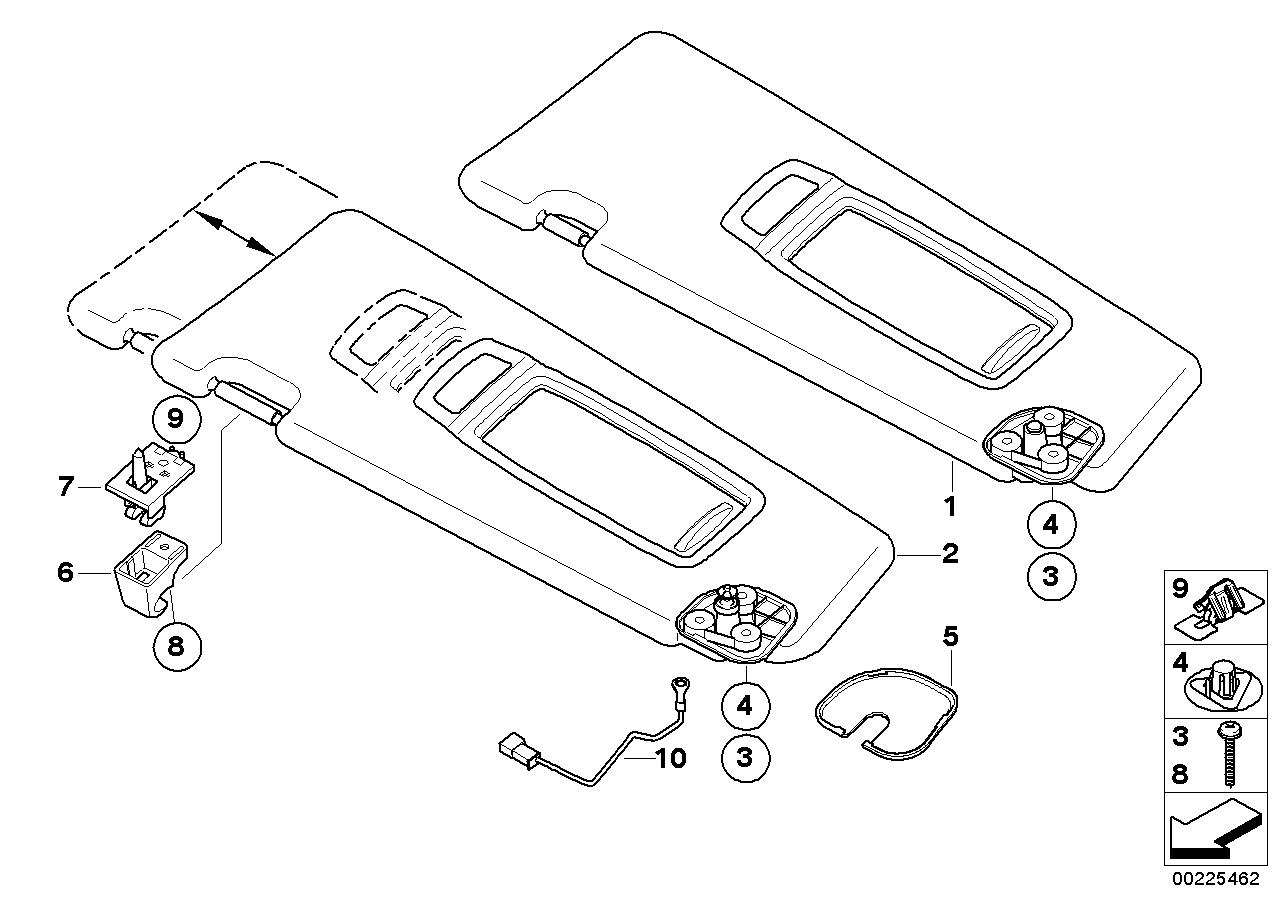Bmw sun visor parts deals
