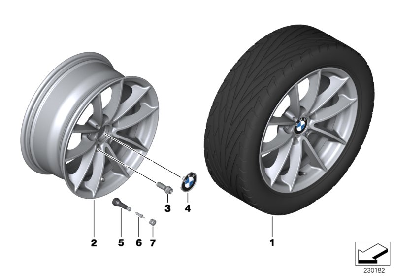 BMW Tire Pressure Monitoring Valve Genuine BMW 36146792829 LLLParts