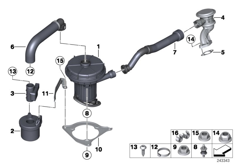 BMW Secondary Air Filter 11727534722 LLLParts