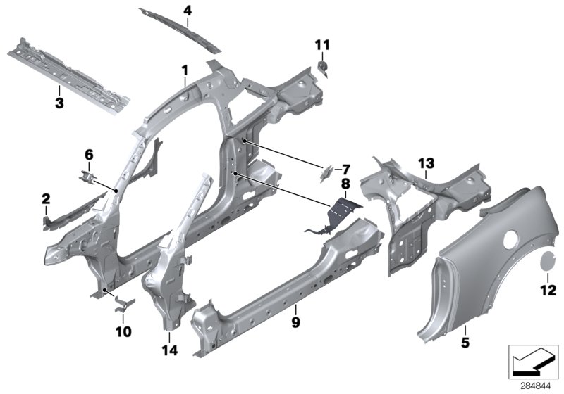 Car part diagram