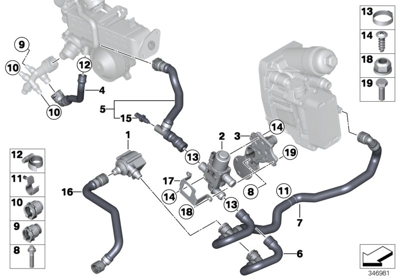BMW Coolant Hose 11538515080 - LLLParts