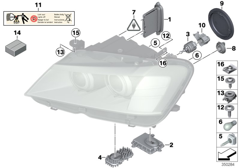 BMW D1S Xenon Light Bulb With Ignition Element - Genuine BMW 63217217509