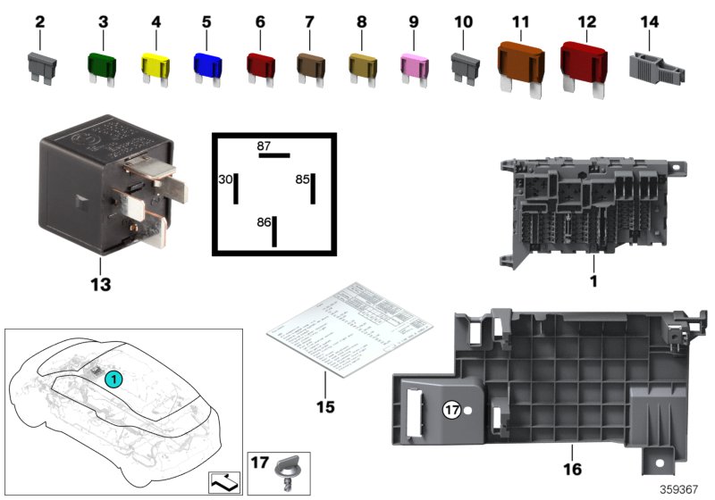 Car part diagram
