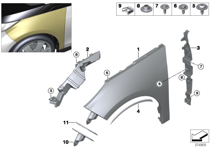 Car part diagram