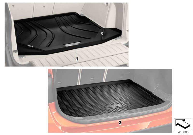Genuine Fitted Luggage Compartment Boot Trunk Liner Floor Mat 51