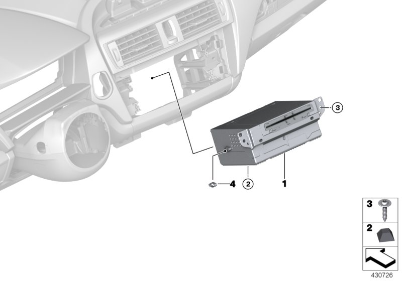 BMW Headunit High 2 65128804457 - LLLParts