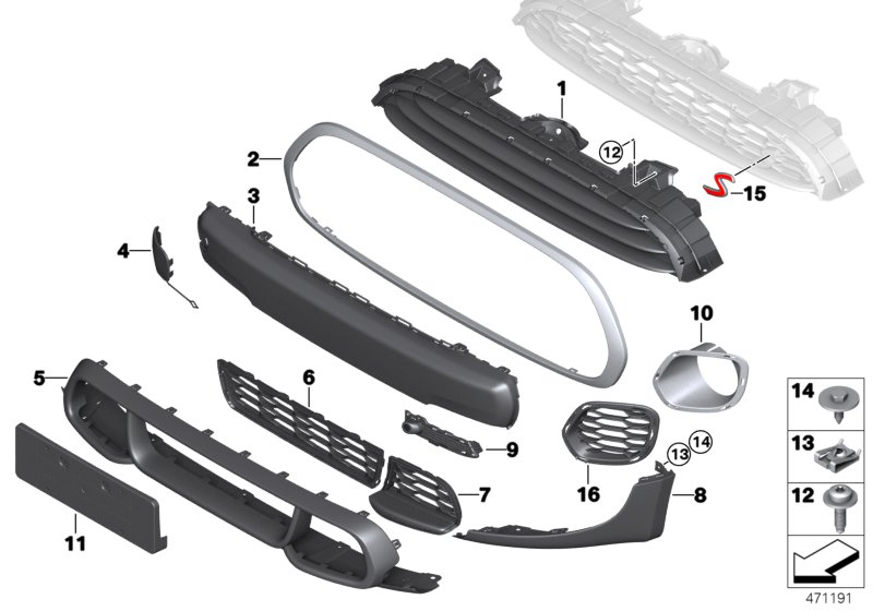 Mini jcw front bumper discount