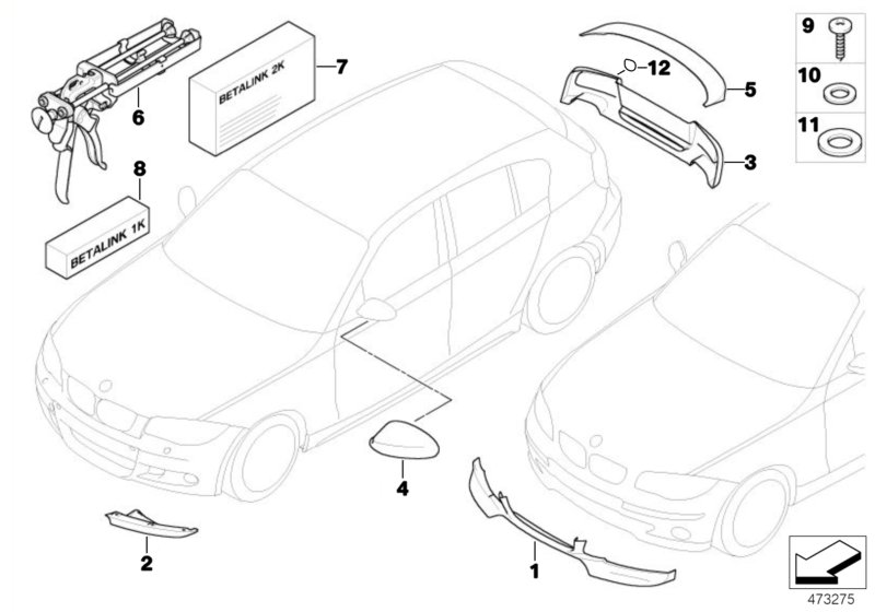 Car part diagram