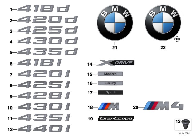 Car part diagram