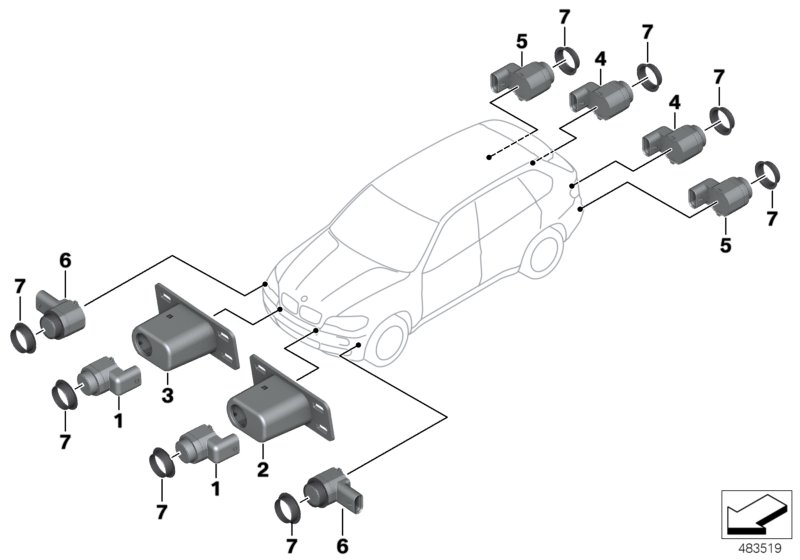 Genuine Park Distance Control PDC Ultrasonic Sensor Rear