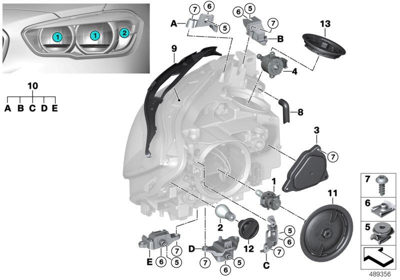 Car part diagram
