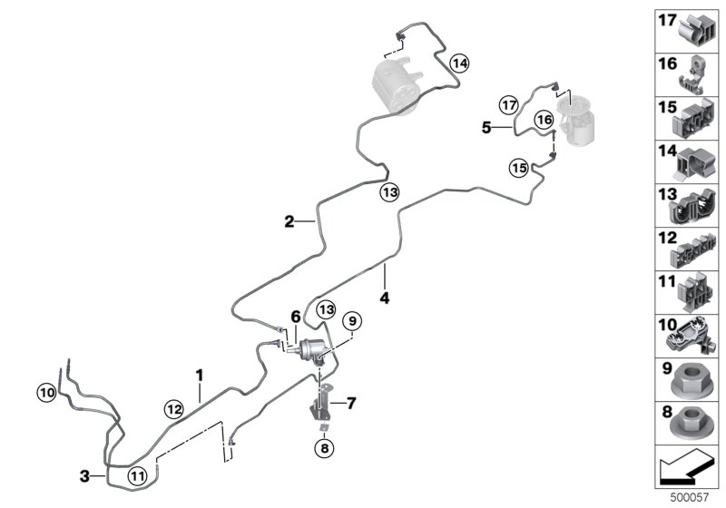 bmw-rear-fuel-feed-line-16129486360-lllparts