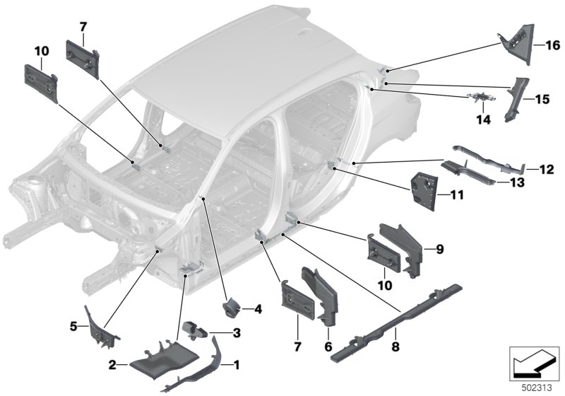 Car part diagram