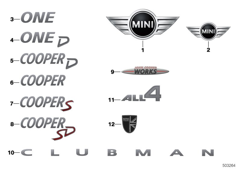 Mini Cooper Front Emblem Badge New OEM 51149447805 14-22 F55 F56 F57 –  ALLMAG Auto Parts