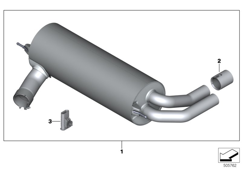 BMW M Performance Silencer 18302349670 LLLParts