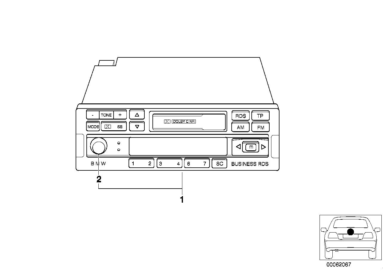 BMW Radio Bmw Business Rds 65129410692 LLLParts